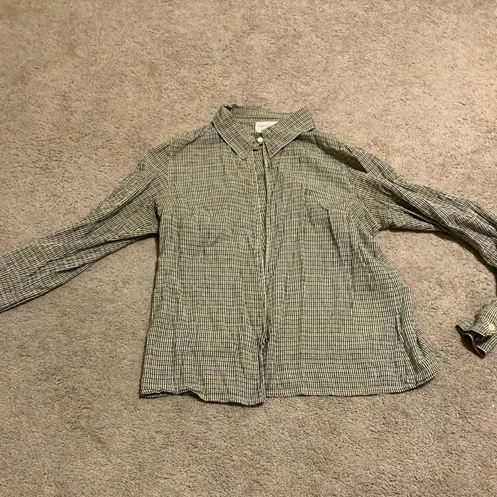 Vintage zip up blouse